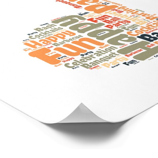 Feestwoorden in vorm. poster (Hoek)