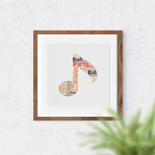 Feestwoorden in vorm. poster