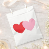 Feestzakken met roze en rode harten bedankzakje (Geknipt)