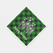 feestzebras, xmas, groene vlecht servet (Hoek)