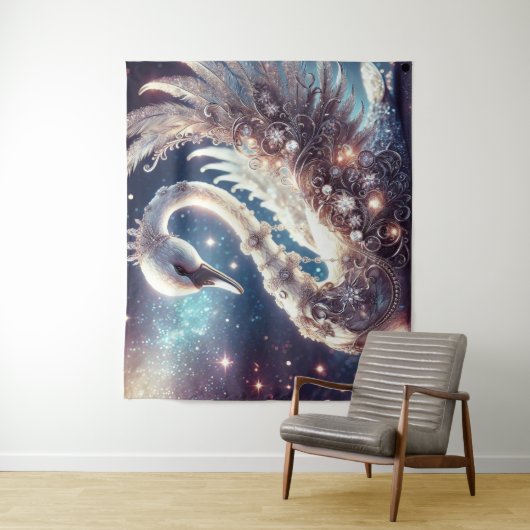 feestzwaan wandkleed (In situ)