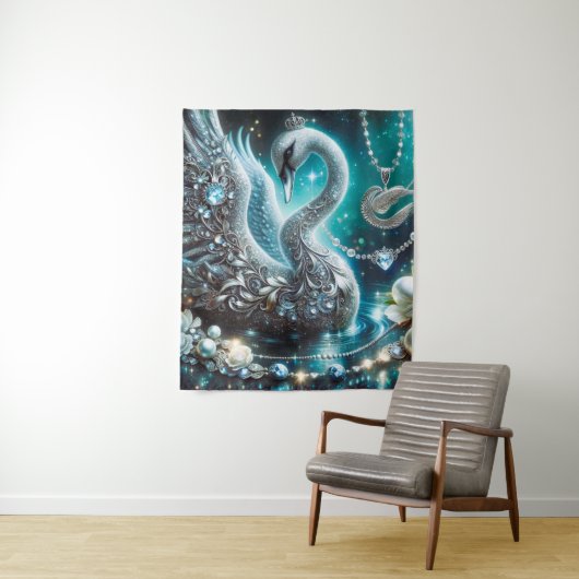 feestzwaan wandkleed (In situ)