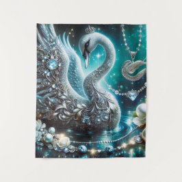 feestzwaan wandkleed