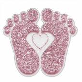 Feet Baby Heart Reflexology Massage Therapy Roos Sticker (Voorkant)