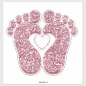 Feet Baby Heart Reflexology Massage Therapy Roos Sticker (Vel)
