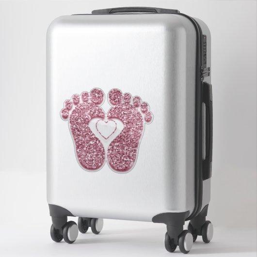 Feet Baby Heart Reflexology Massage Therapy Roos Sticker (Koffer)