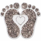 Feet Baby Heart Reflexology Massage Travel Bronze Sticker (Voorkant)
