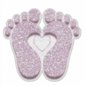 Feet Baby Heart Reflexology Massage Travel Roos Sticker (Voorkant)