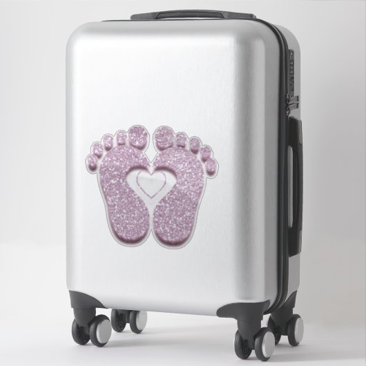 Feet Baby Heart Reflexology Massage Travel Roos Sticker (Koffer)