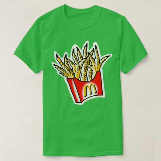 Feet Chicken Mc Fries Traditioneel Tattoo T-shirt (Design voorkant)