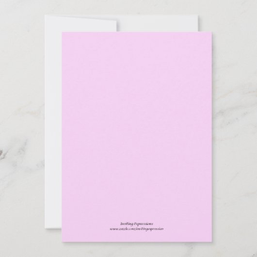 Feet en Stippen Paarse Babyschoenen Kaart (Achterkant)