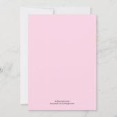 Feet en Stippen Roze babyschoeisel Kaart (Achterkant)