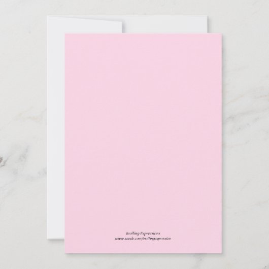 Feet en Stippen Roze babyschoeisel Kaart (Achterkant)