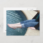 Feet in het Briefkaart van de fontein (Voorkant / Achterkant)