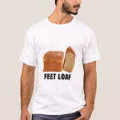 Feet Loaf Design Logo Brainrot Bread Black Text T-shirt (Voorkant)