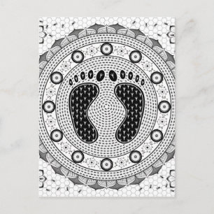Feet Mandala Briefkaart