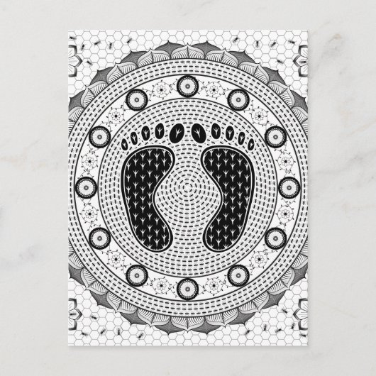 Feet Mandala Briefkaart (Voorkant)