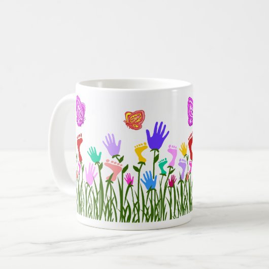 Feet n Hands garden mok (Voorkant links)