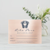 Feet Roos Gold Reflexology Certificate Gift Navy (Staand voorkant)