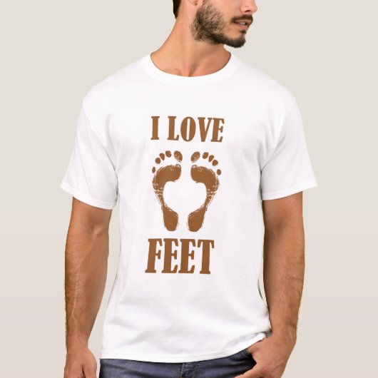 Feet Soles Footprint Funny Print Love T-shirt (Voorkant)