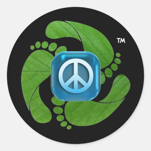 feetpeace™ Ronde Sticker (Voorkant)