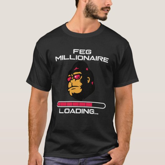 FegToken Millionaire Feg Hold Crypto Cryptocurrenc T-shirt (Voorkant)