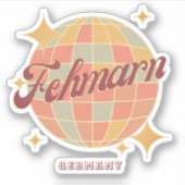 Fehmarn deutsche Ostseeinsel retro Sticker (Voorkant)