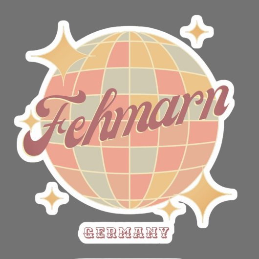 Fehmarn deutsche Ostseeinsel retro Sticker