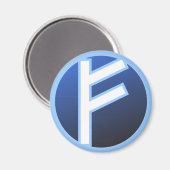 Fehu Feoh Rune Magneet (Voorkant / Achterkant)