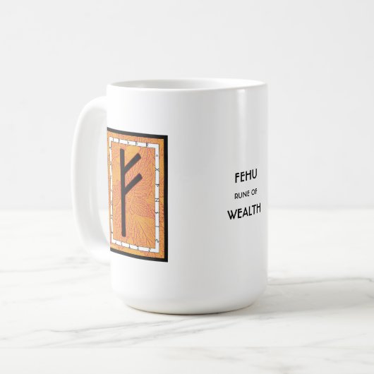 Fehu Rune Mok - Rijkdom! (Voorkant links)
