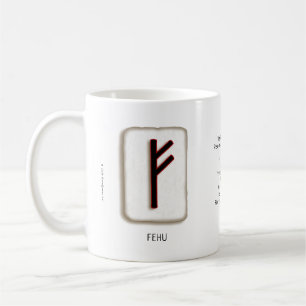 Fehu RuneStone 11 oz. Mok