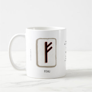 Fehu RuneStone 11 oz. Mok