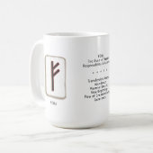 Fehu RuneStone 15 oz. Mok (Voorkant links)