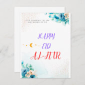 FEid AL-FITR Gefeliciteerd kaart (Voorkant / Achterkant)