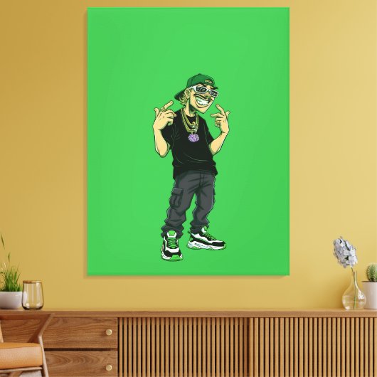 Feid Ferxxo Canvas Afdruk (Insitu (Woonkamer))