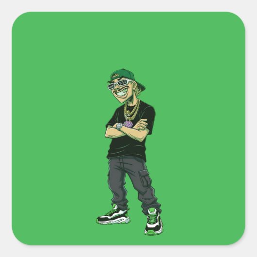 Feid Ferxxo Vierkante Sticker (Voorkant)