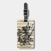  feiën en muziek bagagelabel (Voorkant verticaal)