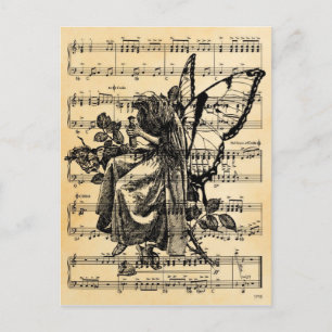 feiën en muziek briefkaart