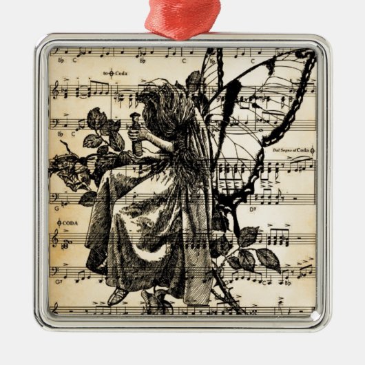  feiën en muziek metalen ornament (Voorkant)