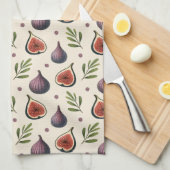 Feigen- Blätter- Muster Theedoek (Quarter Fold)