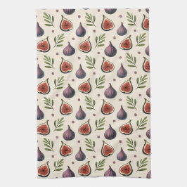 Feigen- Blätter- Muster Theedoek