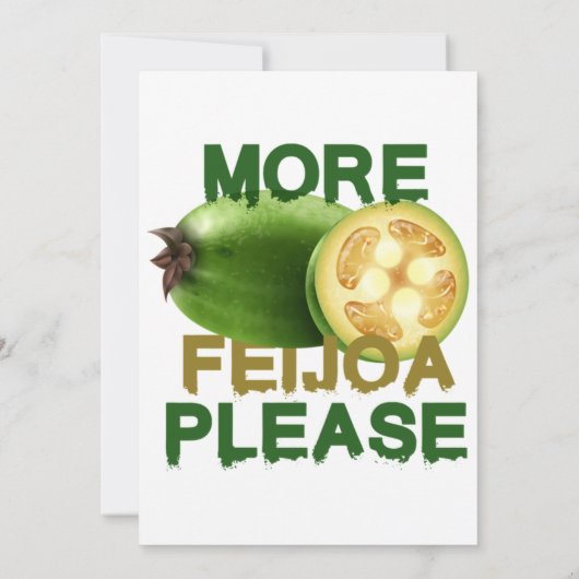 FEIJOA FRUIT! CUTE GIFT FOR RARELLY FRUIT LOVERS E KAART (Achterkant)