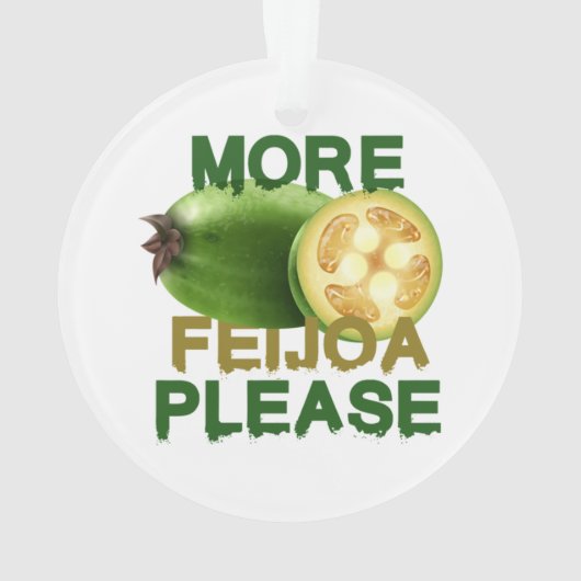 FEIJOA FRUIT! CUTE GIFT FOR RARELY FRUIT LOVERS E ORNAMENT (achterkant)