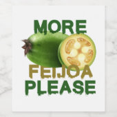 FEIJOA FRUIT ! CUTE GIFT FOR RARELY FRUIT LOVERS E WIJN ETIKET (Enkel label)