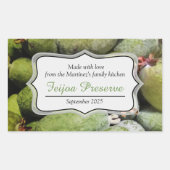 Feijoa jam conserveren groen fruitlabel sticker (Voorkant)