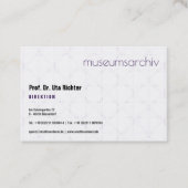 fein bemustert, klar, gut lesbar visitekaartje (Voorkant)