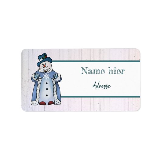 Feiner Schneemann Etiket (Voorkant)
