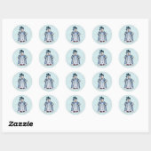 Feiner Schneemann  Ronde Sticker (Vel)