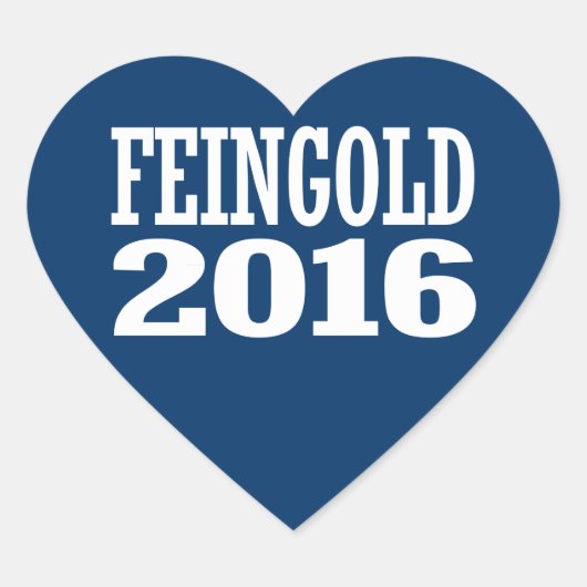 Feingold - Russ Feingold 2016 Hart Sticker (Voorkant)