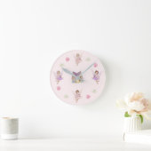 feiries & Flowers Baby Girl Nursery Ronde Klok (Huis)